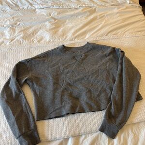 Gray Women's Cropped Sweater